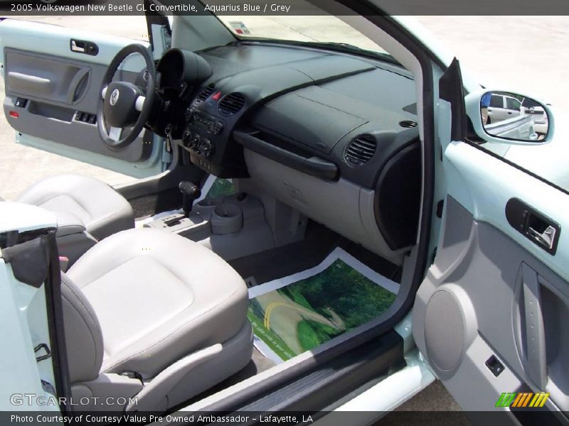 Aquarius Blue / Grey 2005 Volkswagen New Beetle GL Convertible