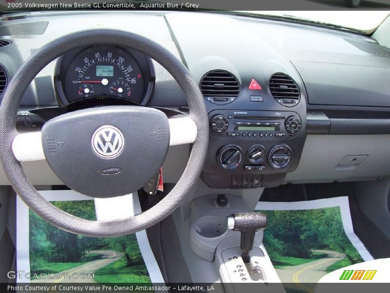 Aquarius Blue / Grey 2005 Volkswagen New Beetle GL Convertible