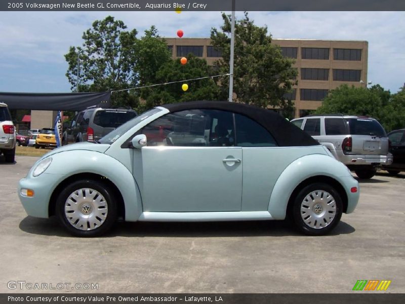 Aquarius Blue / Grey 2005 Volkswagen New Beetle GL Convertible