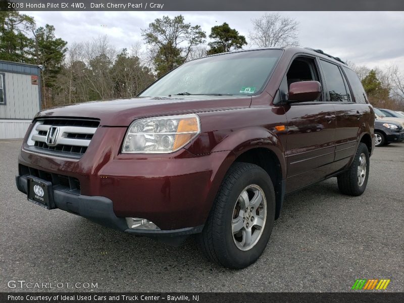 Dark Cherry Pearl / Gray 2008 Honda Pilot EX 4WD