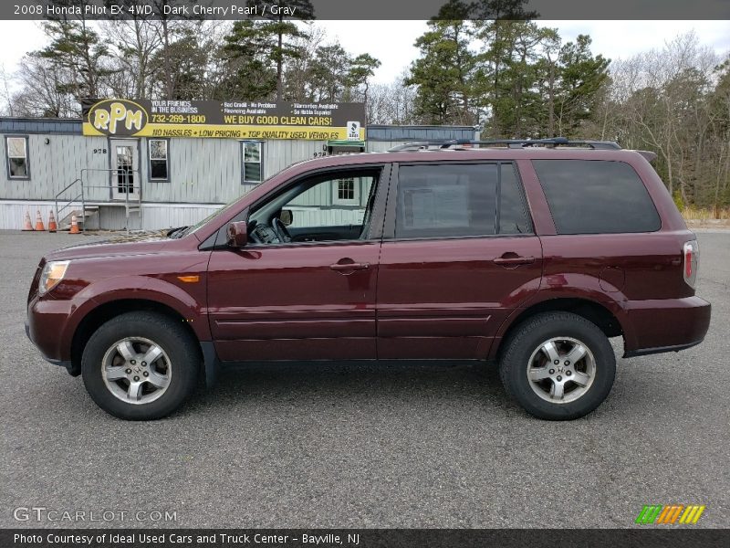 Dark Cherry Pearl / Gray 2008 Honda Pilot EX 4WD