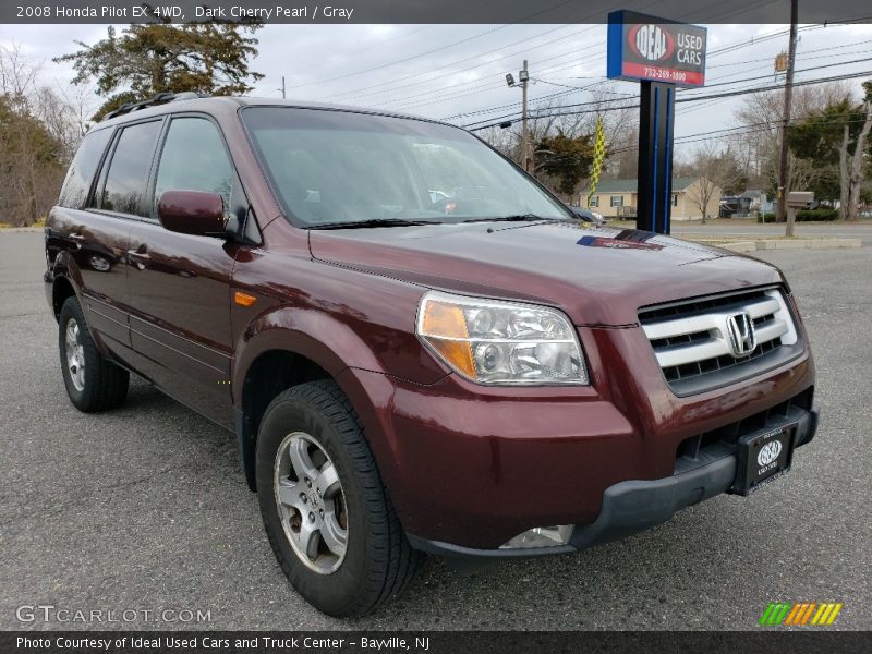 Dark Cherry Pearl / Gray 2008 Honda Pilot EX 4WD