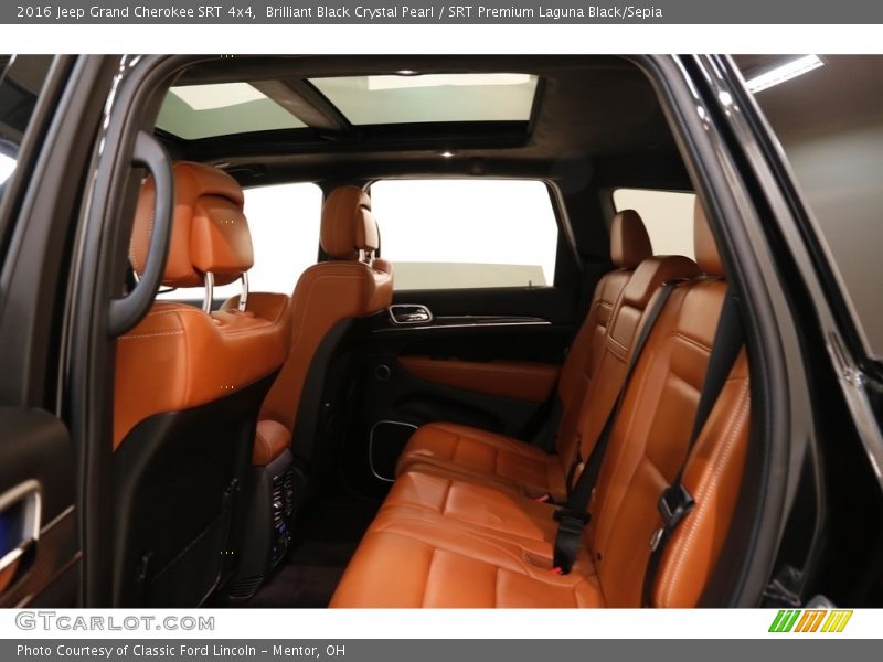 Brilliant Black Crystal Pearl / SRT Premium Laguna Black/Sepia 2016 Jeep Grand Cherokee SRT 4x4