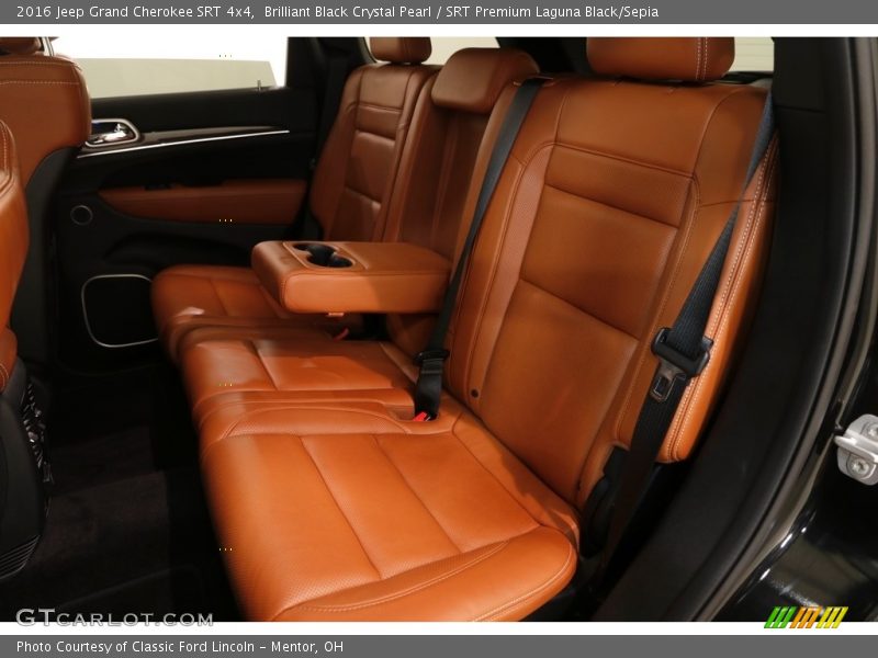 Brilliant Black Crystal Pearl / SRT Premium Laguna Black/Sepia 2016 Jeep Grand Cherokee SRT 4x4