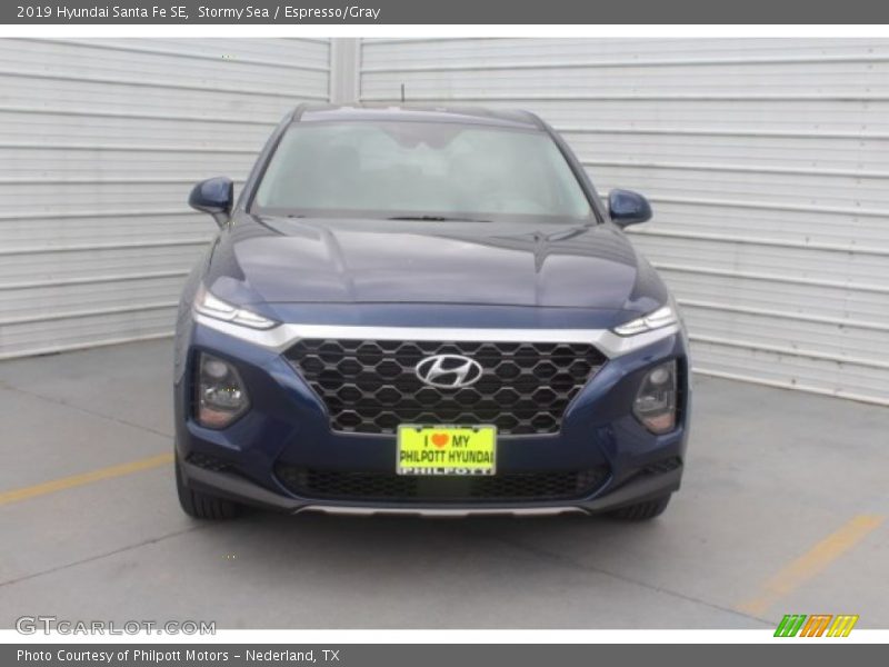 Stormy Sea / Espresso/Gray 2019 Hyundai Santa Fe SE