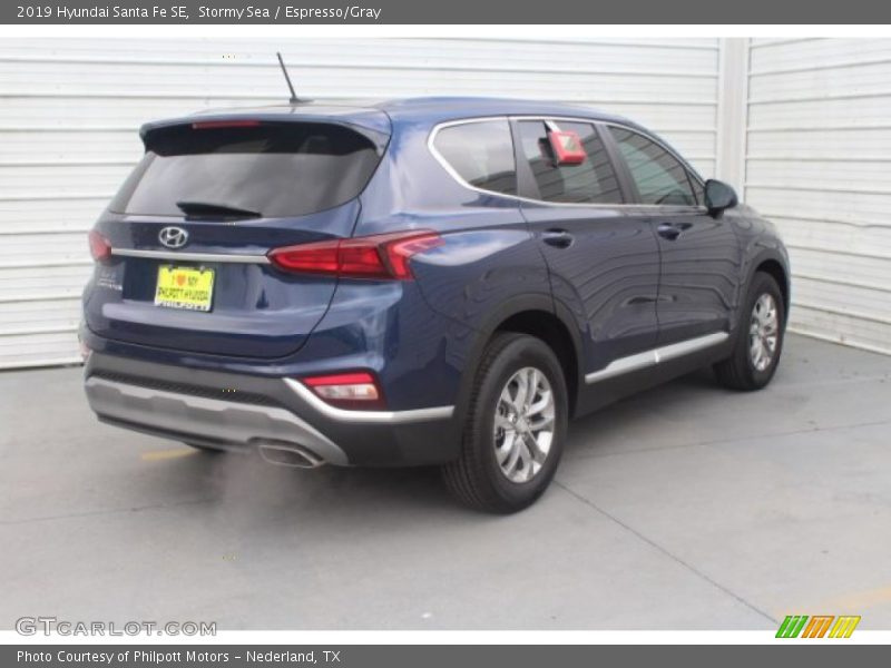 Stormy Sea / Espresso/Gray 2019 Hyundai Santa Fe SE