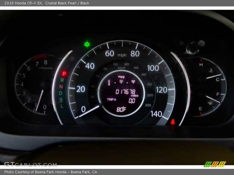 Crystal Black Pearl / Black 2016 Honda CR-V EX
