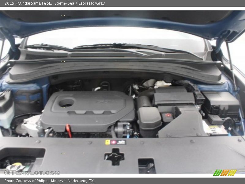 Stormy Sea / Espresso/Gray 2019 Hyundai Santa Fe SE