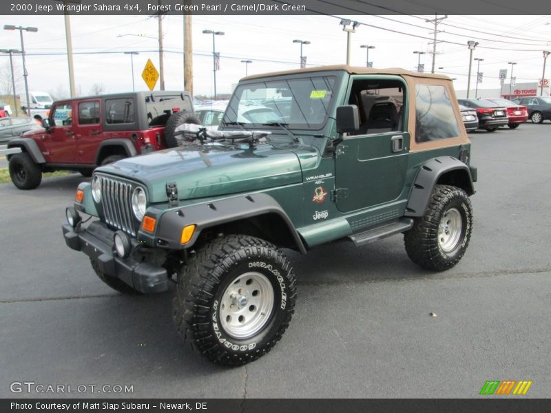 Forest Green Pearl / Camel/Dark Green 2000 Jeep Wrangler Sahara 4x4