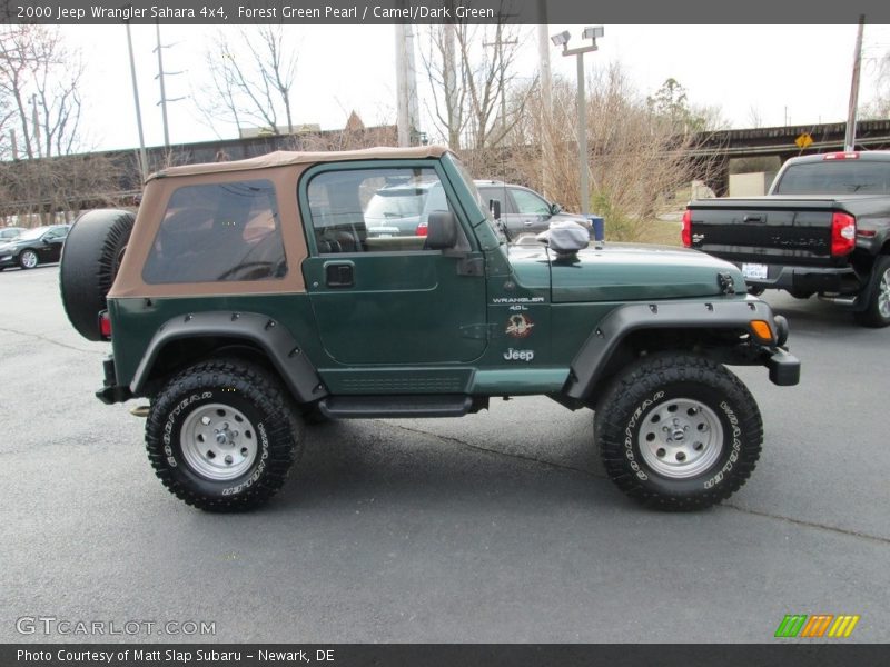 Forest Green Pearl / Camel/Dark Green 2000 Jeep Wrangler Sahara 4x4