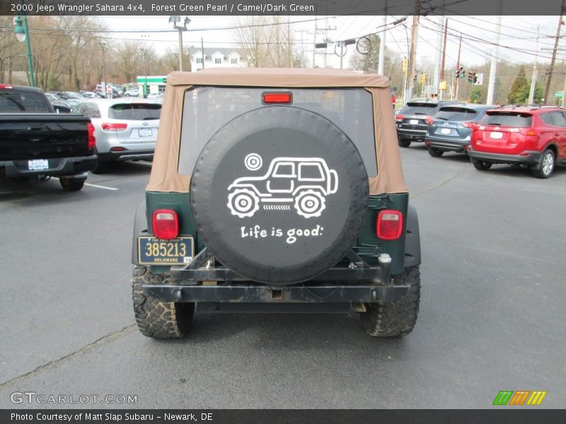 Forest Green Pearl / Camel/Dark Green 2000 Jeep Wrangler Sahara 4x4