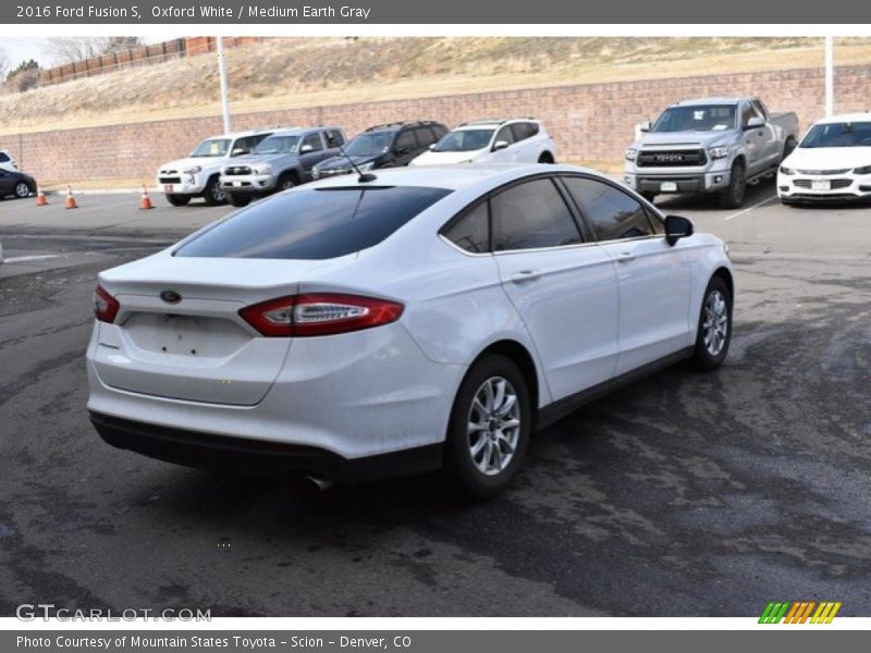 Oxford White / Medium Earth Gray 2016 Ford Fusion S