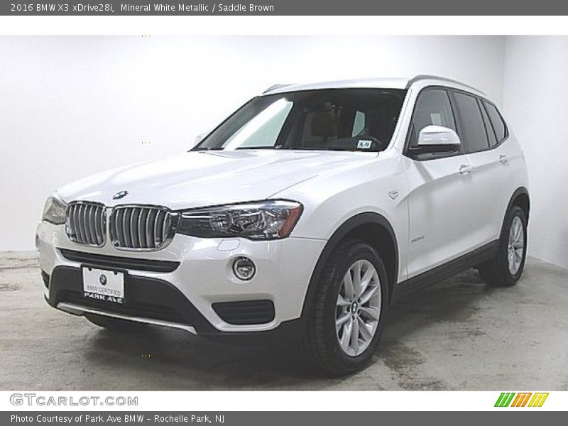 Mineral White Metallic / Saddle Brown 2016 BMW X3 xDrive28i