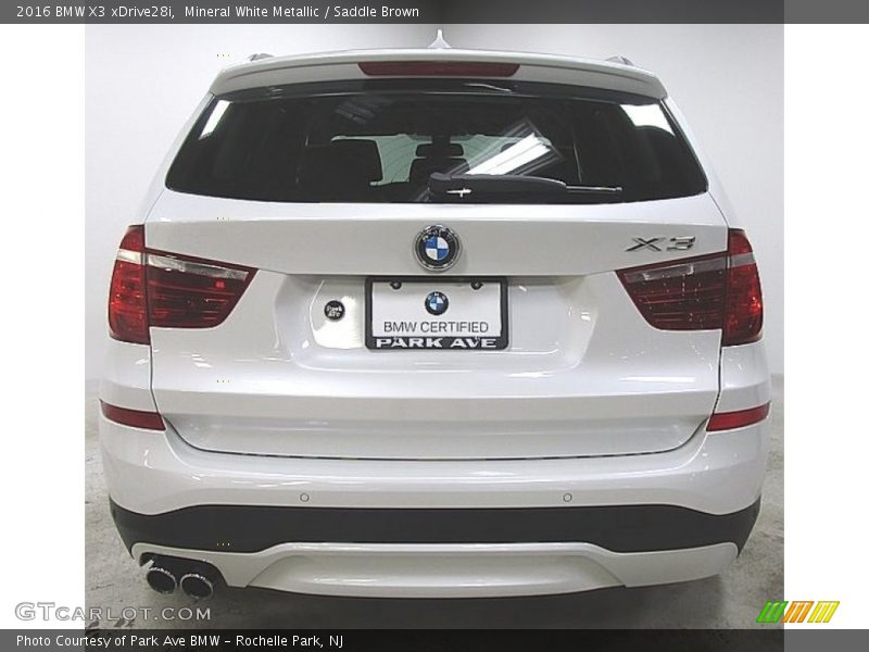 Mineral White Metallic / Saddle Brown 2016 BMW X3 xDrive28i