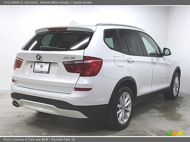 Mineral White Metallic / Saddle Brown 2016 BMW X3 xDrive28i