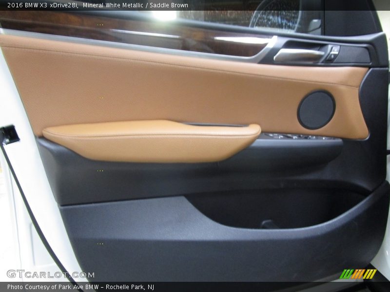 Mineral White Metallic / Saddle Brown 2016 BMW X3 xDrive28i