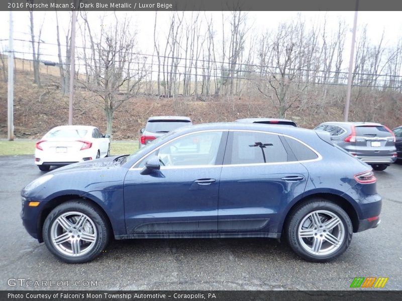 Dark Blue Metallic / Luxor Beige 2016 Porsche Macan S