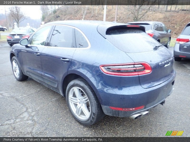 Dark Blue Metallic / Luxor Beige 2016 Porsche Macan S