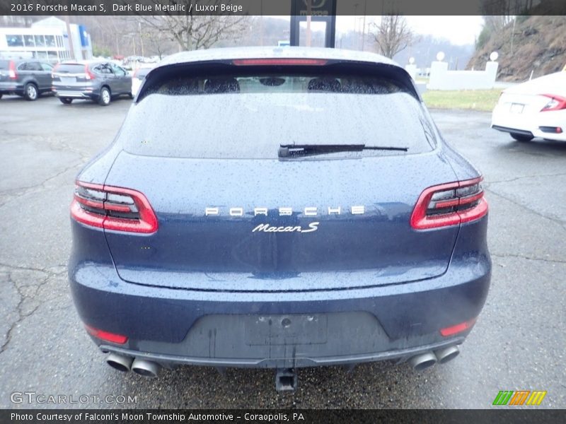 Dark Blue Metallic / Luxor Beige 2016 Porsche Macan S