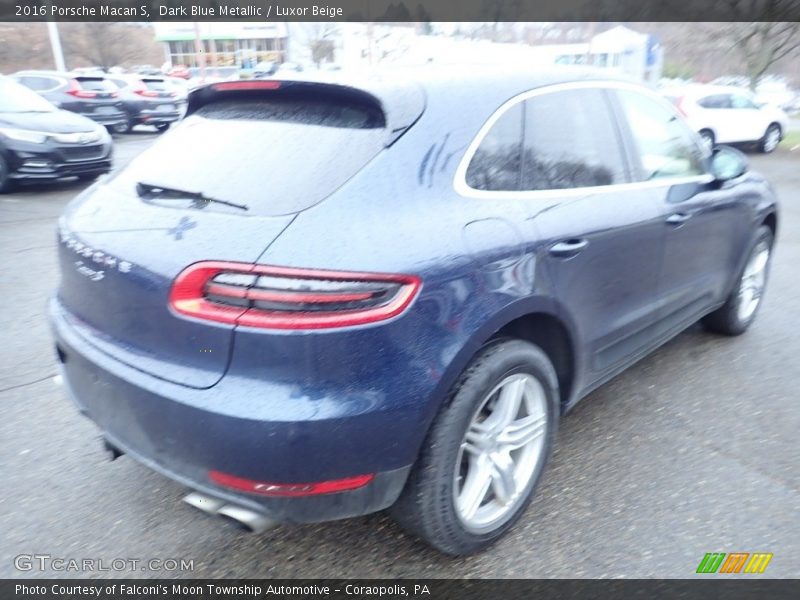 Dark Blue Metallic / Luxor Beige 2016 Porsche Macan S