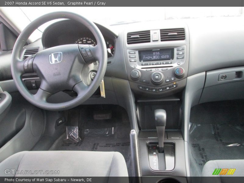 Graphite Pearl / Gray 2007 Honda Accord SE V6 Sedan