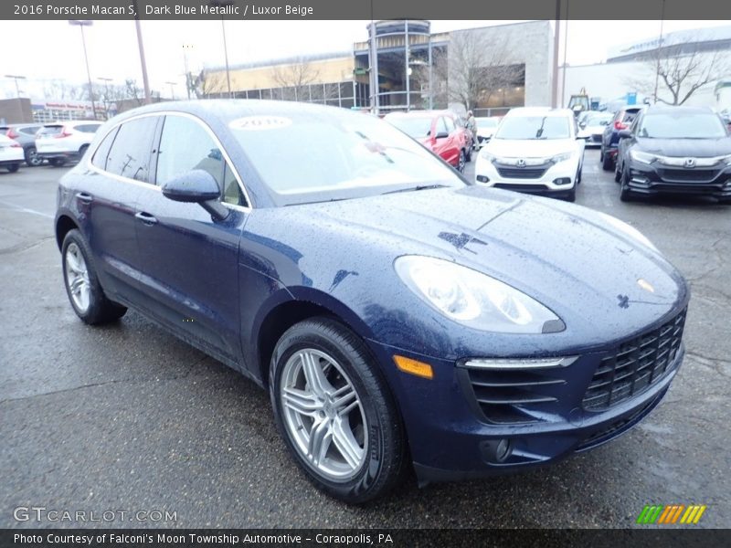 Dark Blue Metallic / Luxor Beige 2016 Porsche Macan S