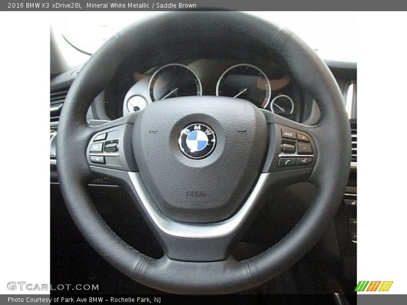 Mineral White Metallic / Saddle Brown 2016 BMW X3 xDrive28i