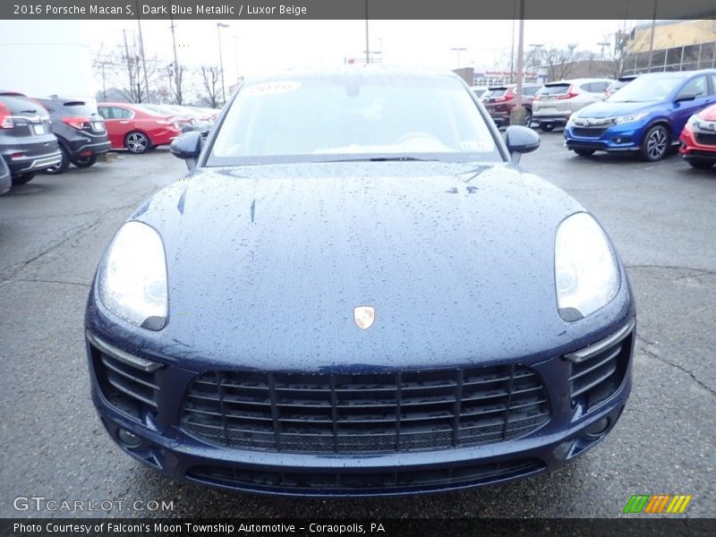 Dark Blue Metallic / Luxor Beige 2016 Porsche Macan S