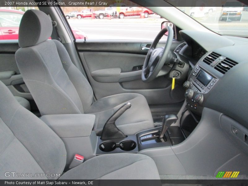 Graphite Pearl / Gray 2007 Honda Accord SE V6 Sedan