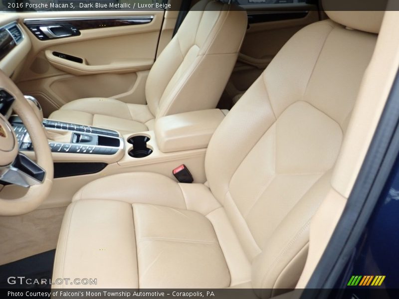 Dark Blue Metallic / Luxor Beige 2016 Porsche Macan S