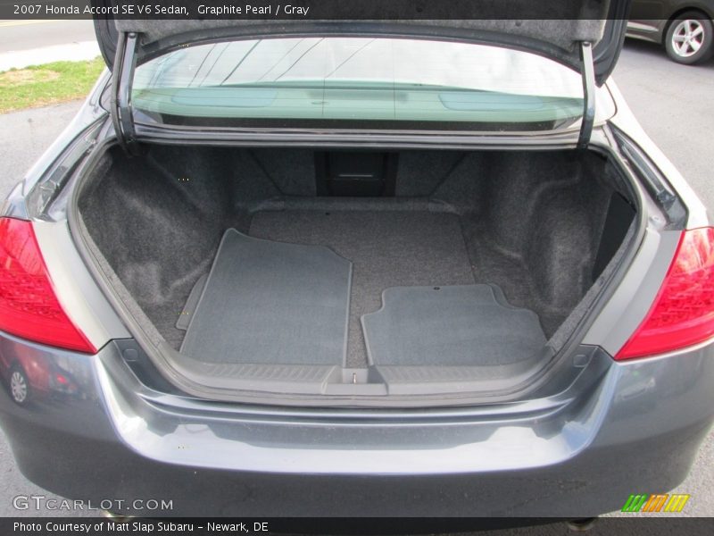 Graphite Pearl / Gray 2007 Honda Accord SE V6 Sedan