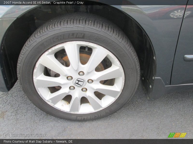 Graphite Pearl / Gray 2007 Honda Accord SE V6 Sedan