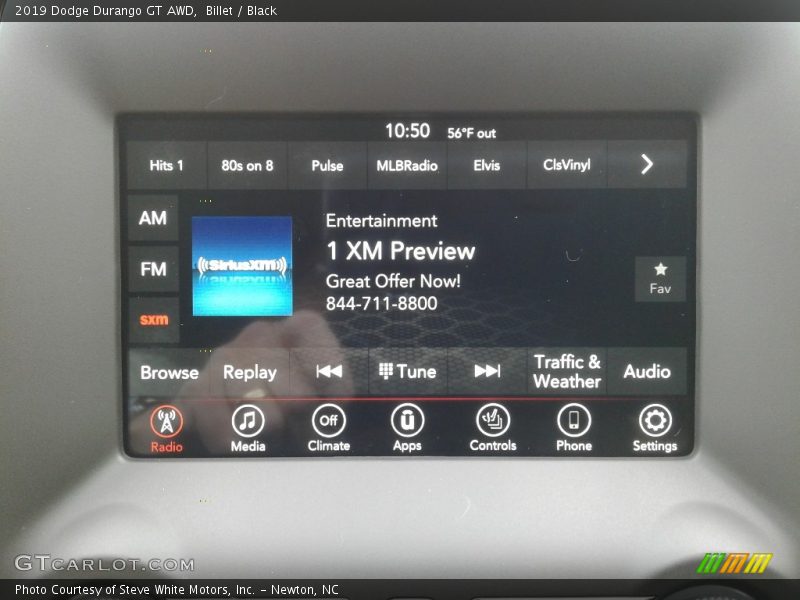 Billet / Black 2019 Dodge Durango GT AWD