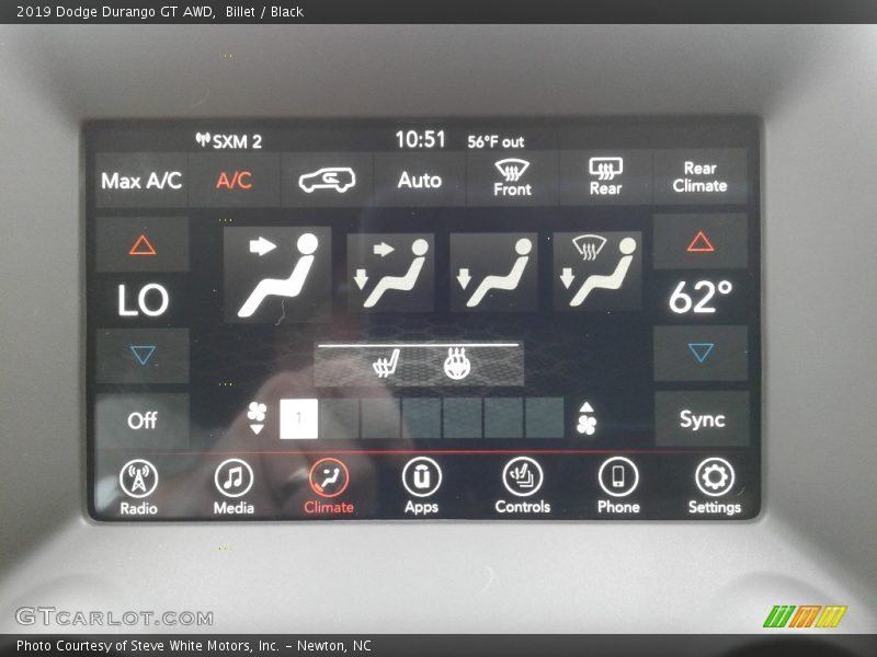 Billet / Black 2019 Dodge Durango GT AWD