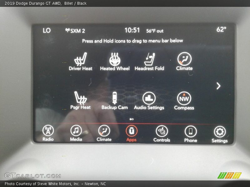 Billet / Black 2019 Dodge Durango GT AWD