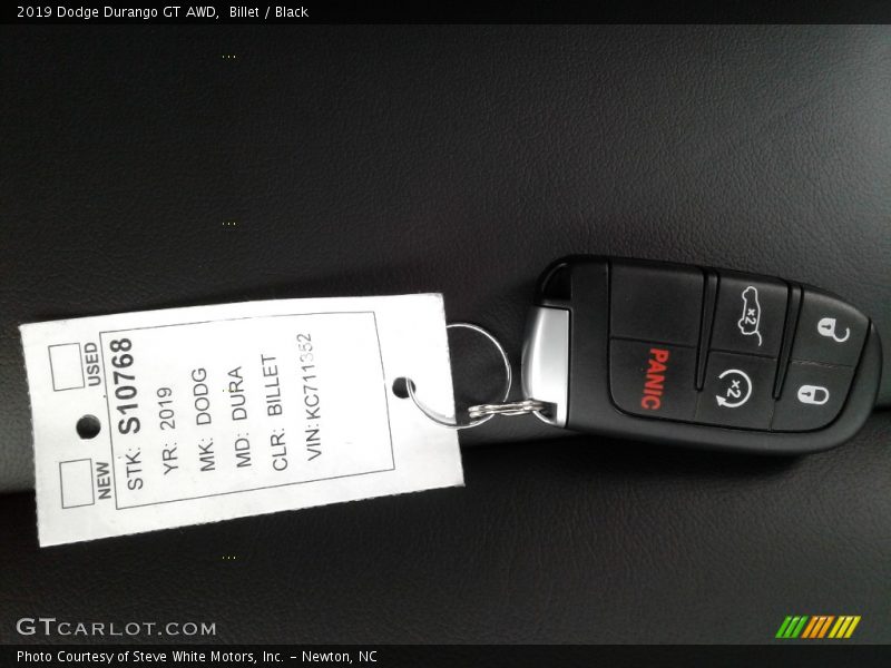 Billet / Black 2019 Dodge Durango GT AWD