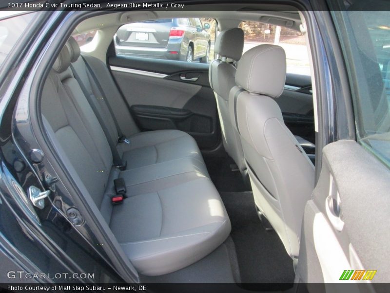 Aegean Blue Metallic / Gray 2017 Honda Civic Touring Sedan