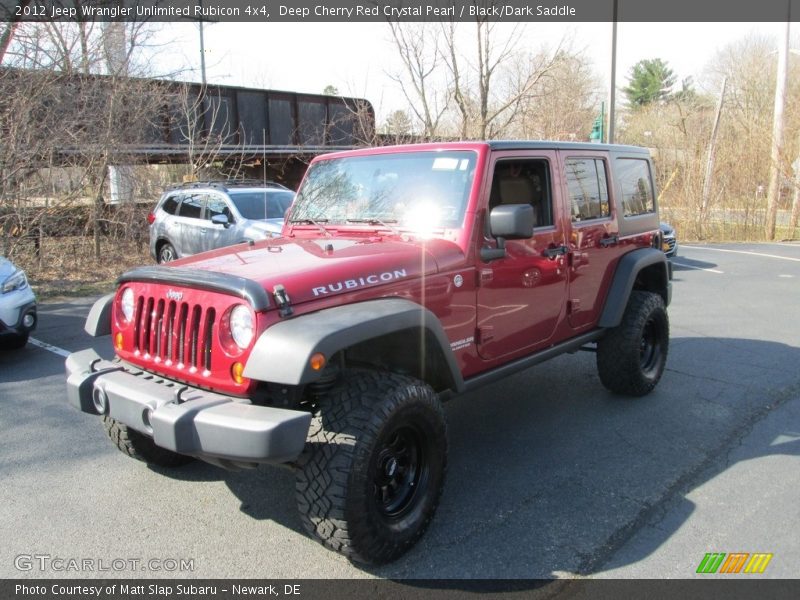 Deep Cherry Red Crystal Pearl / Black/Dark Saddle 2012 Jeep Wrangler Unlimited Rubicon 4x4