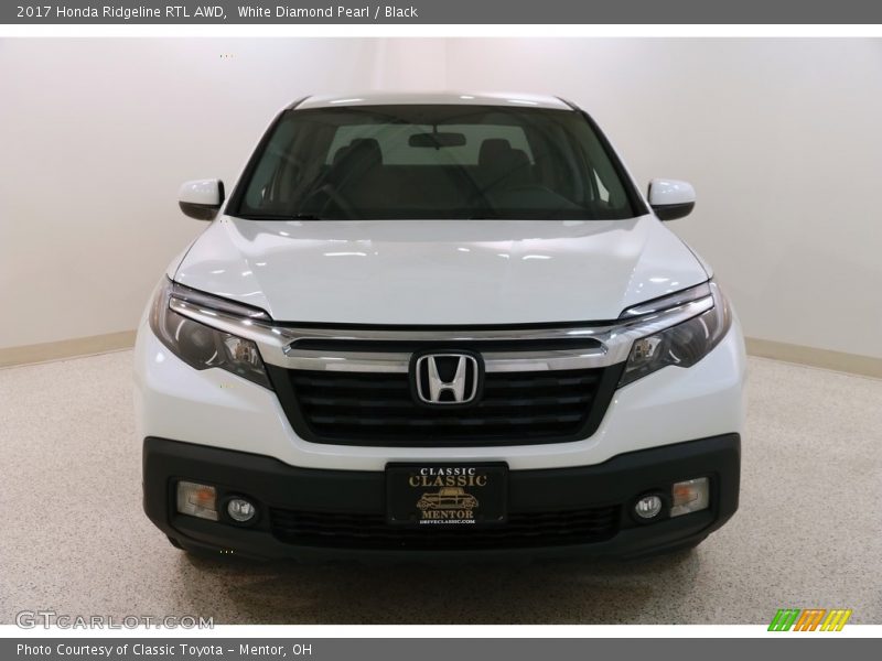 White Diamond Pearl / Black 2017 Honda Ridgeline RTL AWD