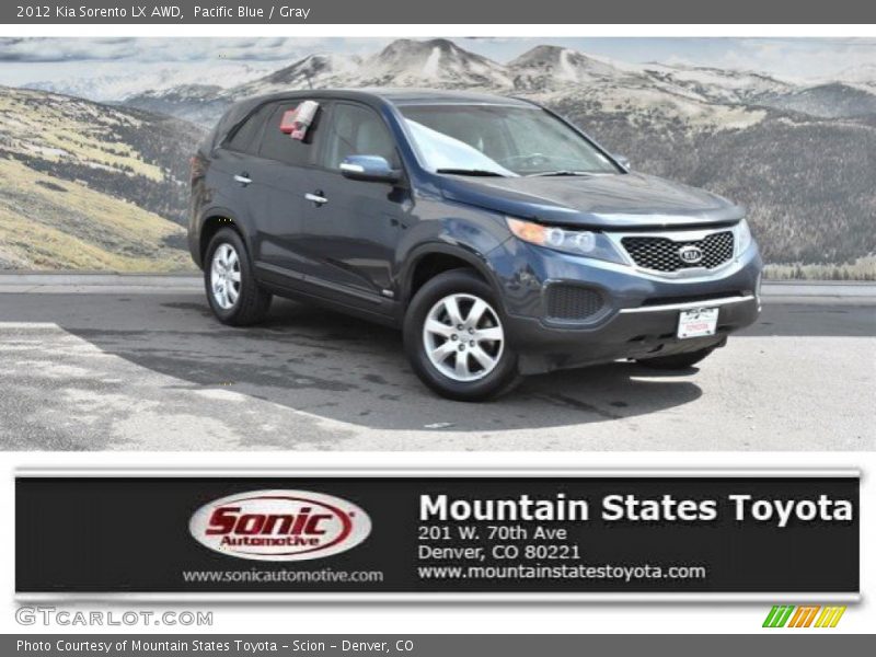 Pacific Blue / Gray 2012 Kia Sorento LX AWD