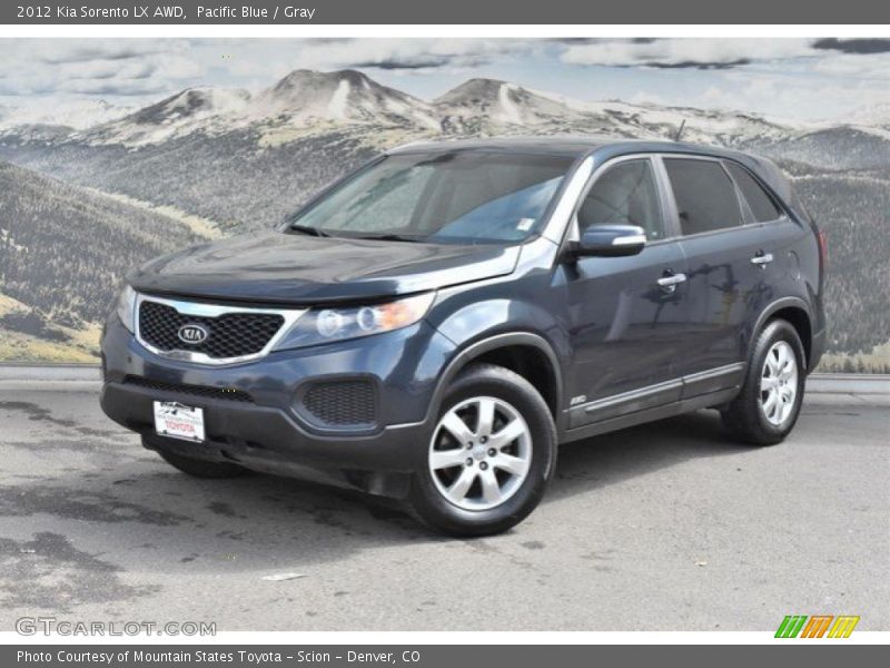 Pacific Blue / Gray 2012 Kia Sorento LX AWD