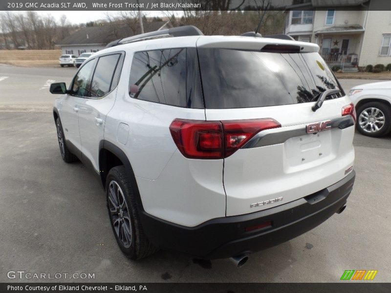 White Frost Tricoat / Jet Black/Kalahari 2019 GMC Acadia SLT AWD