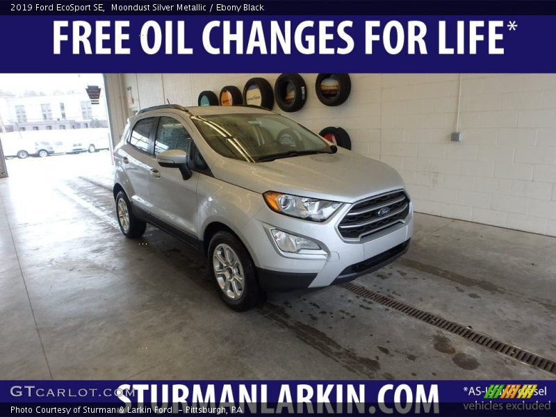 Moondust Silver Metallic / Ebony Black 2019 Ford EcoSport SE