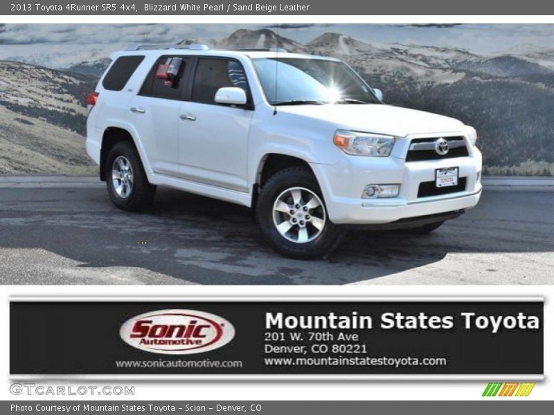 Blizzard White Pearl / Sand Beige Leather 2013 Toyota 4Runner SR5 4x4