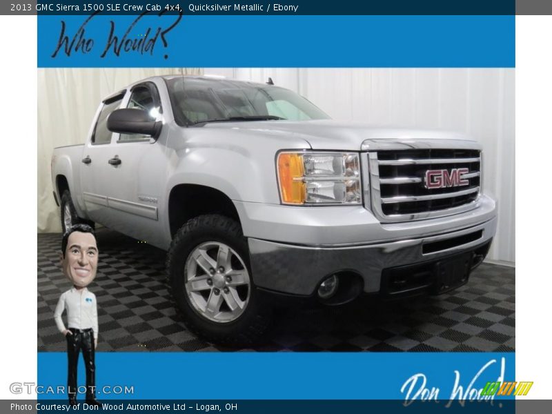 Quicksilver Metallic / Ebony 2013 GMC Sierra 1500 SLE Crew Cab 4x4