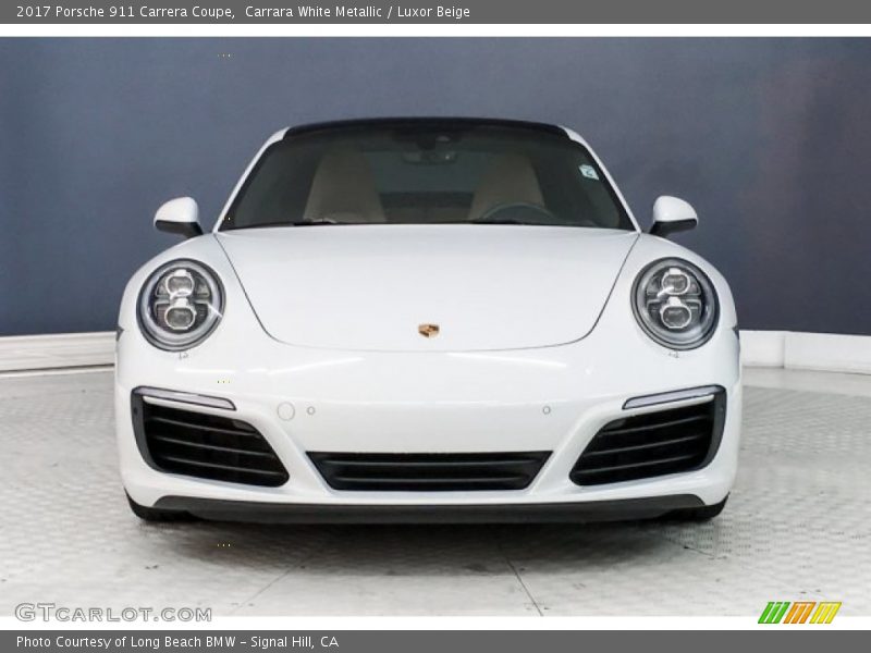 Carrara White Metallic / Luxor Beige 2017 Porsche 911 Carrera Coupe