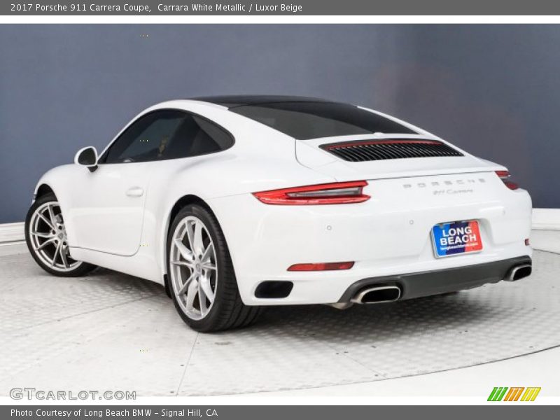 Carrara White Metallic / Luxor Beige 2017 Porsche 911 Carrera Coupe