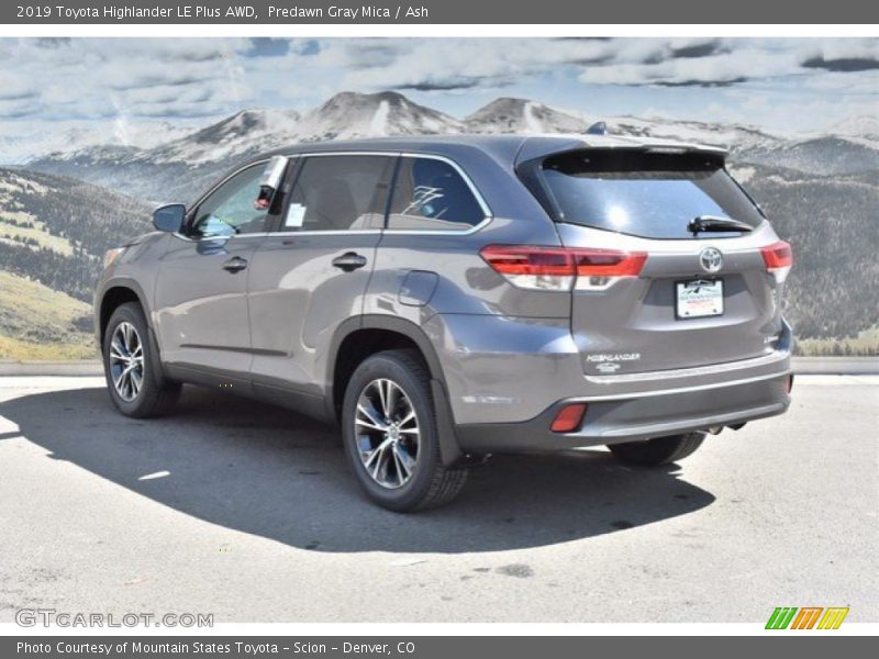 Predawn Gray Mica / Ash 2019 Toyota Highlander LE Plus AWD