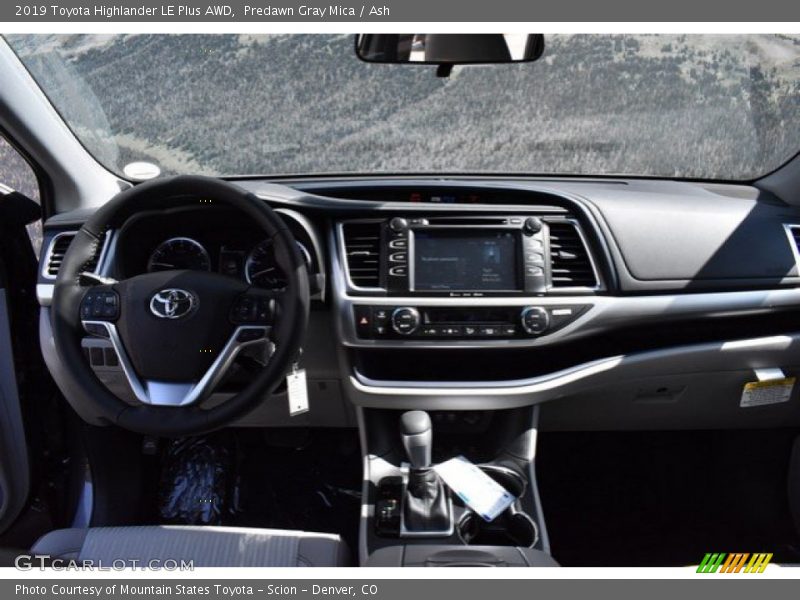 Predawn Gray Mica / Ash 2019 Toyota Highlander LE Plus AWD