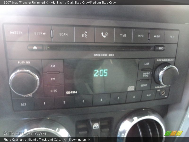 Black / Dark Slate Gray/Medium Slate Gray 2007 Jeep Wrangler Unlimited X 4x4